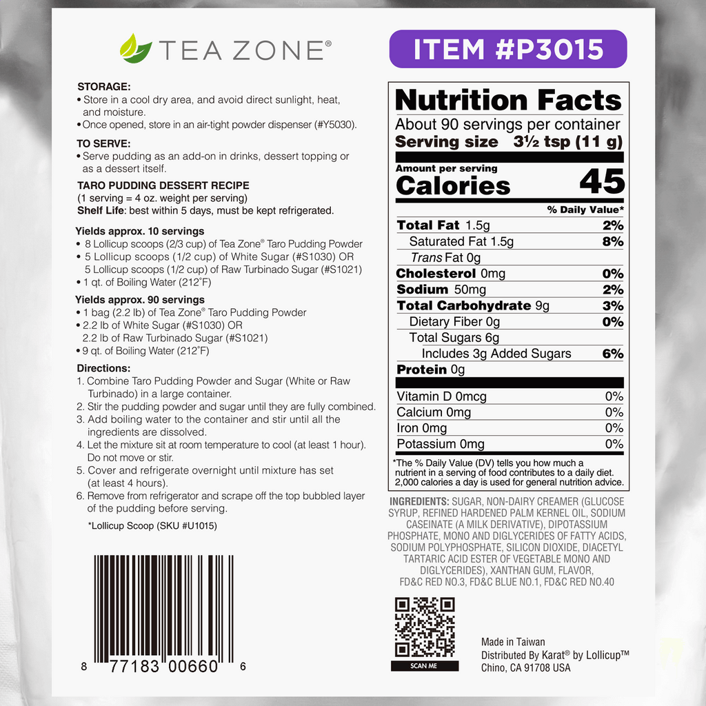 Taro Pudding Mix Powder - Bag (2.2 lbs)