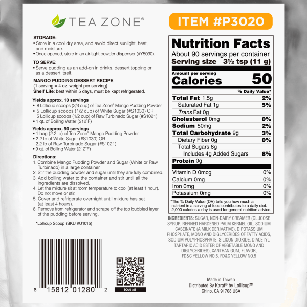 Mango Pudding Mix Powder - Bag (2.2 lbs)