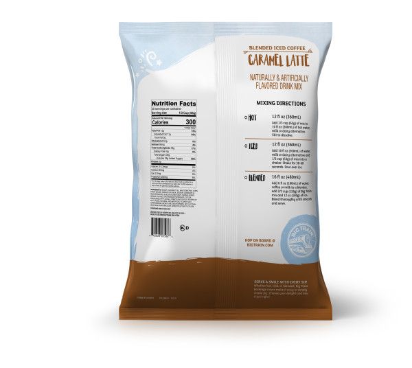 Big Train Caramel Latte Blended Ice Coffee Beverage Mix - Bag (3.5 lbs)