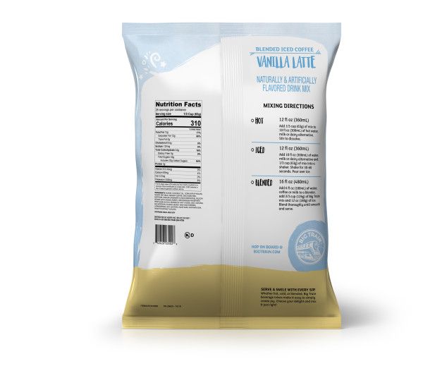 Big Train Vanilla Latte Blended Ice Coffee Mix - Bag (3.5 lbs)