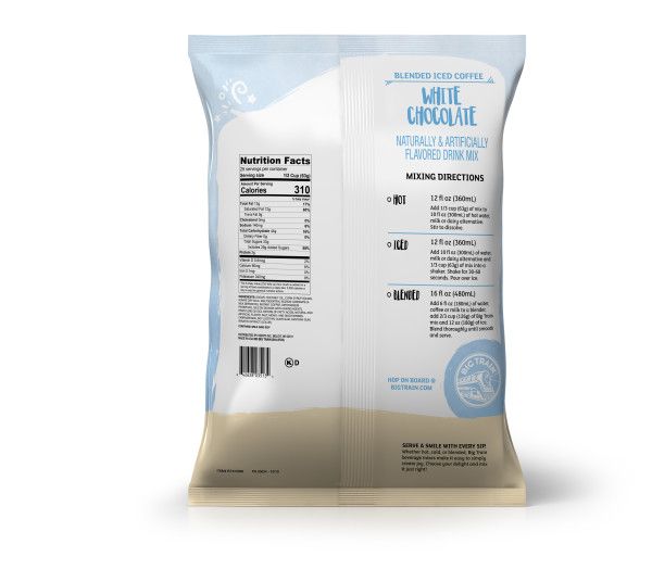 Big Train White Chocolate Latte Blended Ice Coffee Beverage Mix - Bag (3.5 lbs)