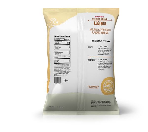 Big Train Dragonfly Coconut Blended Creme Beverage Mix - Bag (3.5 lbs)