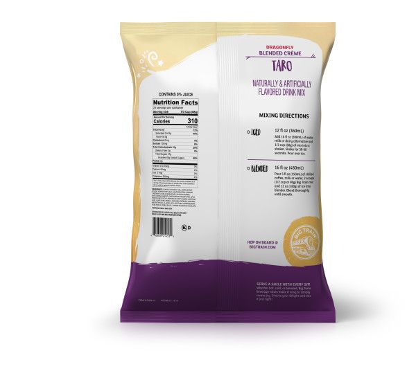Big Train Dragonfly Taro Blended Creme Beverage Mix - Bag (3.5 lbs)