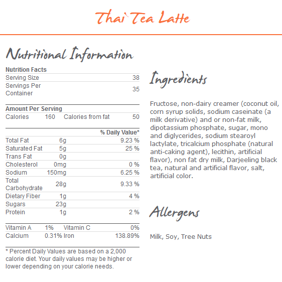 MoCafe Thai Tea Latte - Bag (3 lbs)