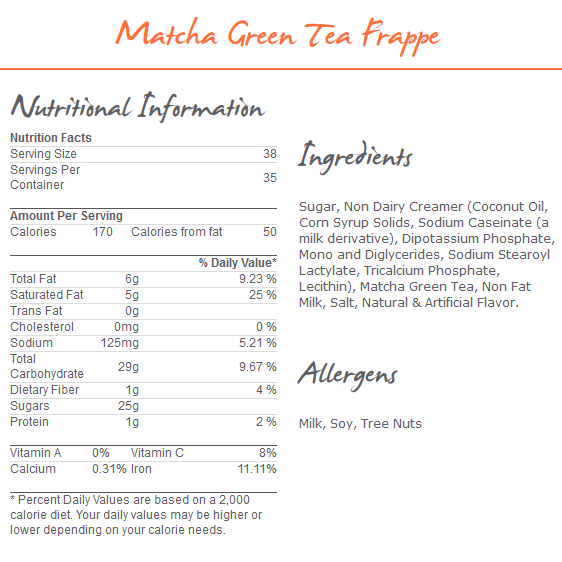 MoCafe Matcha Green Tea Frappe Mix - Bag (3 lbs)