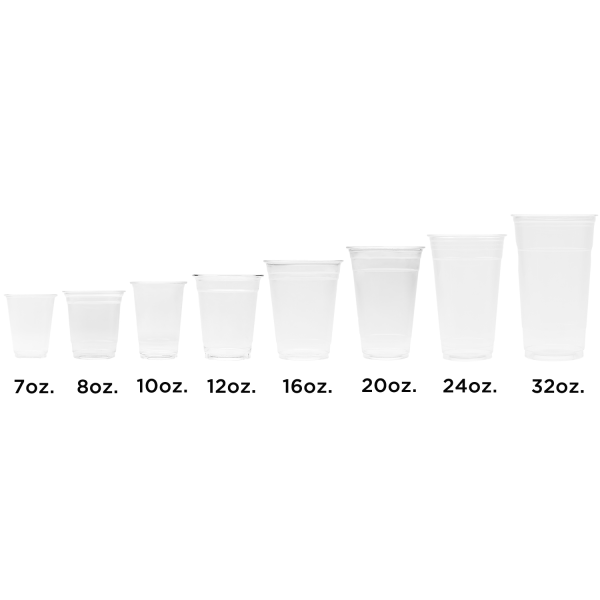 [300 ct] 32 oz Clear Plastic Cold Cups | PET | 107 mm