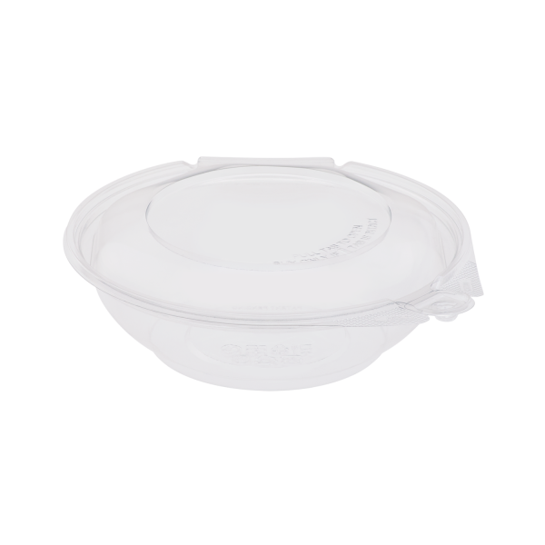 [240 sets] 16 oz Disposable Tamper Resistant Hinged Salad Bowls | PET