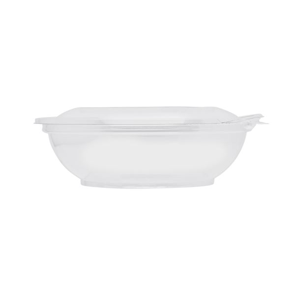 [240 sets] 16 oz Disposable Tamper Resistant Hinged Salad Bowls | PET