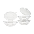 [240 sets] 16 oz Disposable Tamper Resistant Hinged Salad Bowls | PET