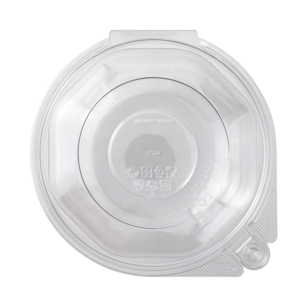 [240 sets] 24 oz Disposable Tamper Resistant Hinged Salad Bowls | PET