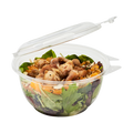 [240 sets] 32 oz Disposable Tamper Resistant Hinged Salad Bowls | PET