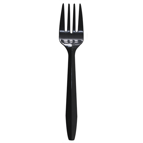 [1,000 ct] PP Plastic Medium Weight Forks Bulk Box, Black