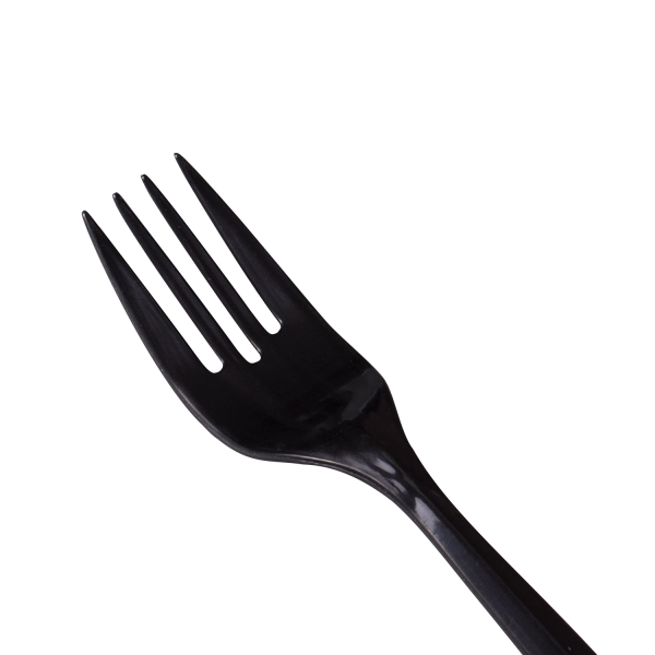 [1,000 ct] PP Plastic Medium Weight Forks Bulk Box, Black