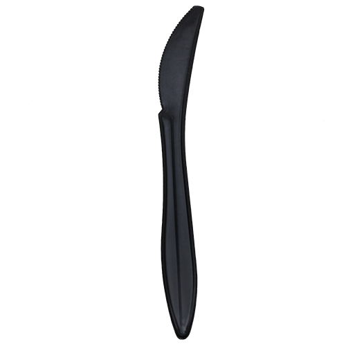 [1,000 ct] PP Plastic Medium Weight Knives Bulk Box, Black