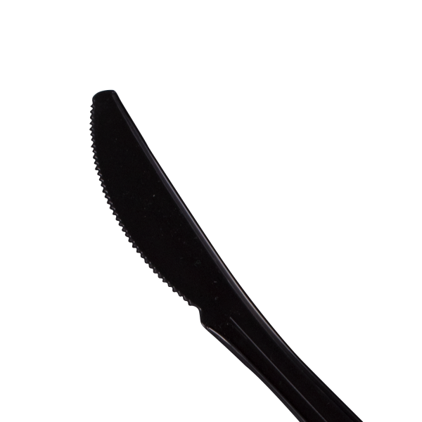 [1,000 ct] PP Plastic Medium Weight Knives Bulk Box, Black