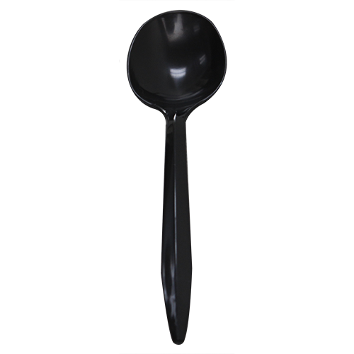 [1,000 ct] PP Plastic Medium Weight Soup Spoons Bulk Box, Black