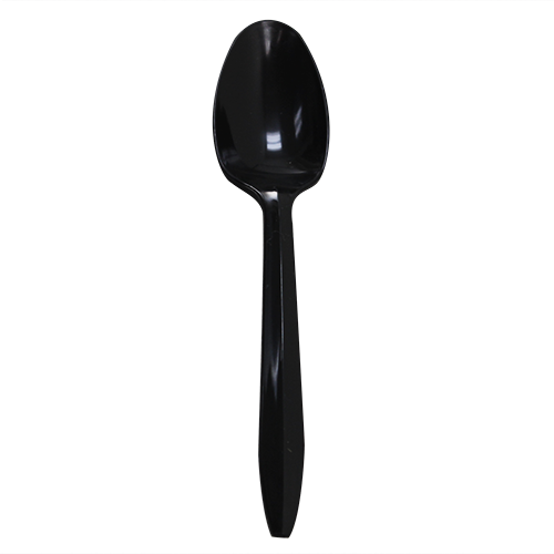 [1,000 ct] PP Plastic Medium Weight Tea Spoons Bulk Box, Black