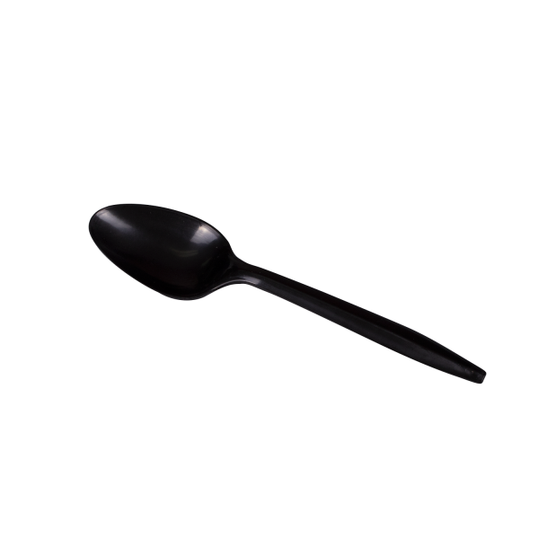 [1,000 ct] PP Plastic Medium Weight Tea Spoons Bulk Box, Black