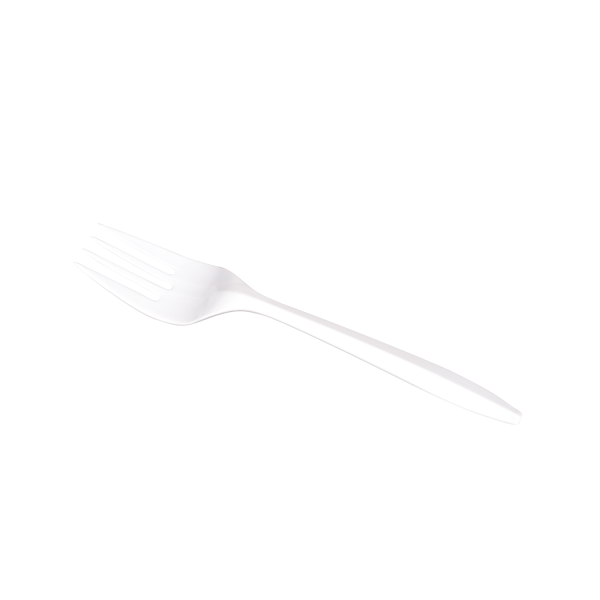 [1,000 ct] PP Plastic Medium Weight Forks, White