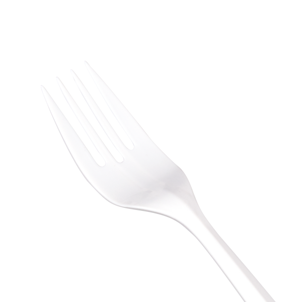 [1,000 ct] PP Plastic Medium Weight Forks, White