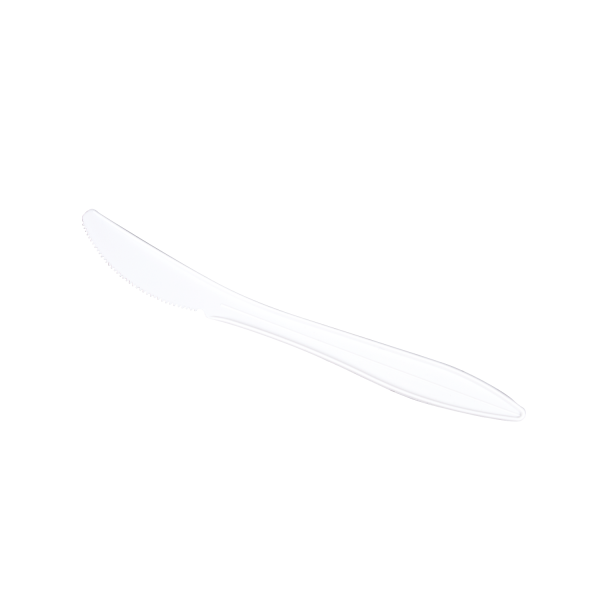 [1,000 ct] PP Plastic Plastic Medium Weight Knives, White