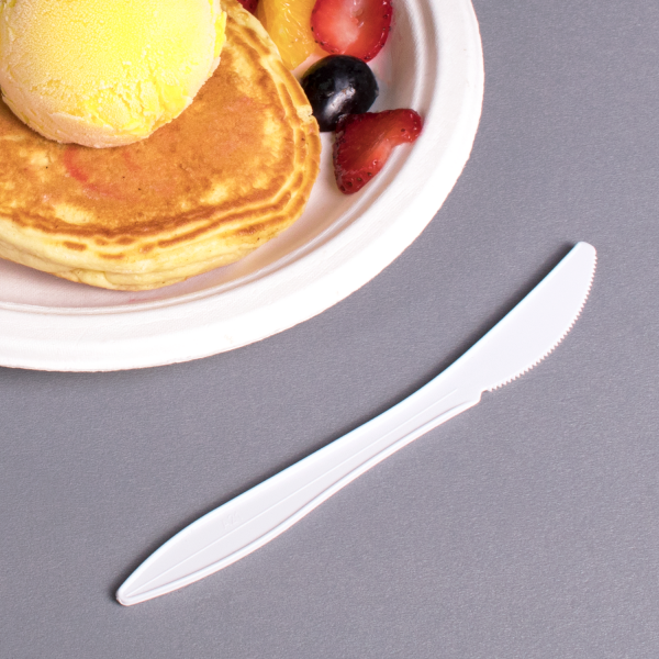 [1,000 ct] PP Plastic Plastic Medium Weight Knives, White