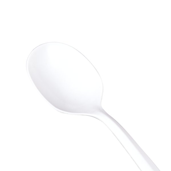 [1,000 ct] PP Plastic Medium Weight Soup Spoons, White