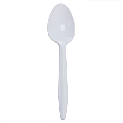 [1,000 ct] PP Plastic Medium Weight Tea Spoons, White