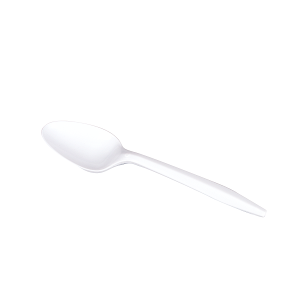 [1,000 ct] PP Plastic Medium Weight Tea Spoons, White