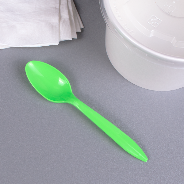 [1,000 ct] Plastic Tea Spoons | Medium Weight (Rainbow)