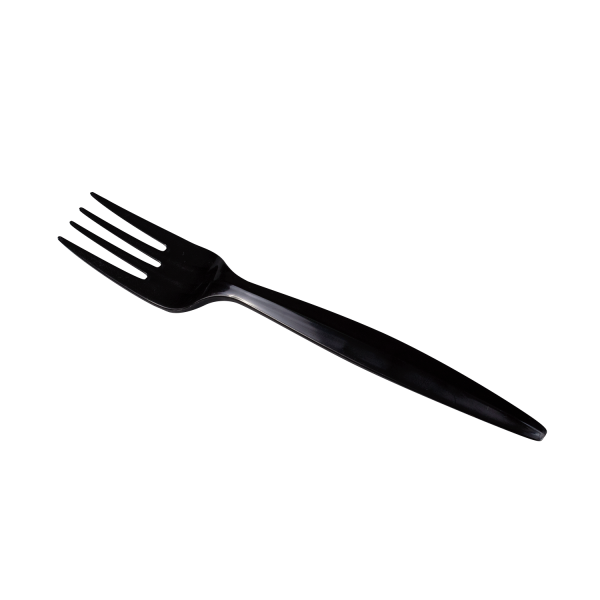 [1,000 ct] PP Plastic Medium-Heavy Weight Forks Bulk Box, Black