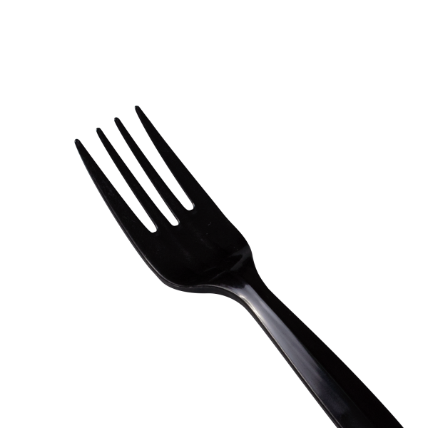 [1,000 ct] PP Plastic Medium-Heavy Weight Forks Bulk Box, Black