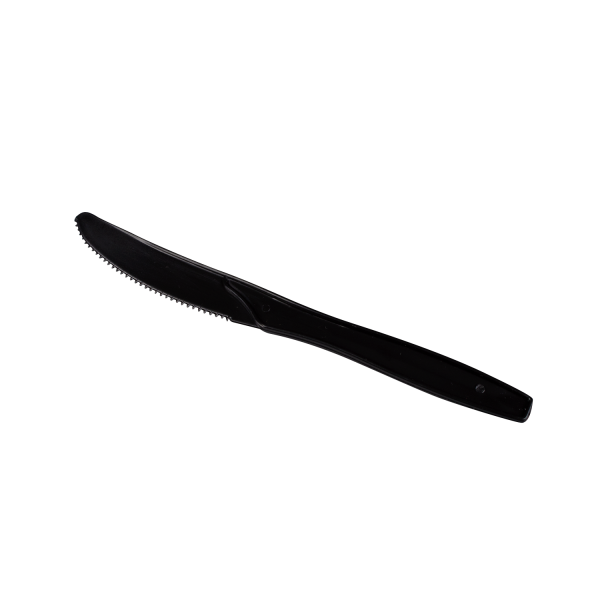 [1,000 ct] PP Plastic Medium Heavy Weight Knives Bulk Box, Black