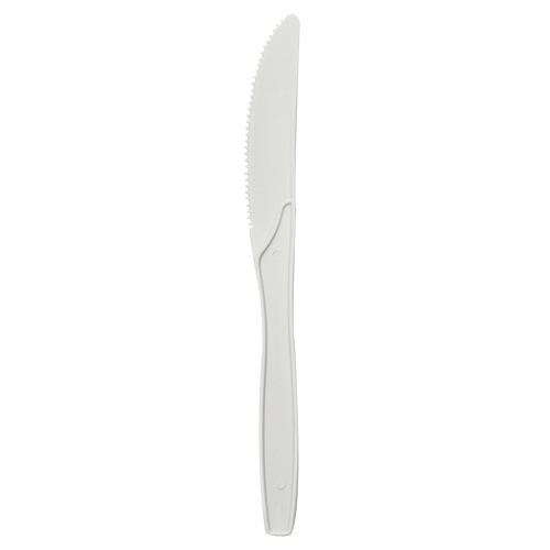 [1,000 ct] PP Plastic Medium Heavy Weight Knives Bulk Box, White