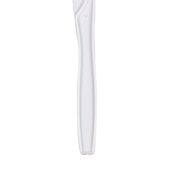 [1,000 ct] PP Plastic Medium Heavy Weight Knives Bulk Box, White
