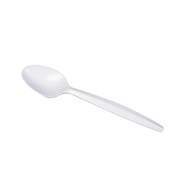 [1,000 ct] PP Plastic Medium-Heavy Weight Tea Spoons Bulk Box, White