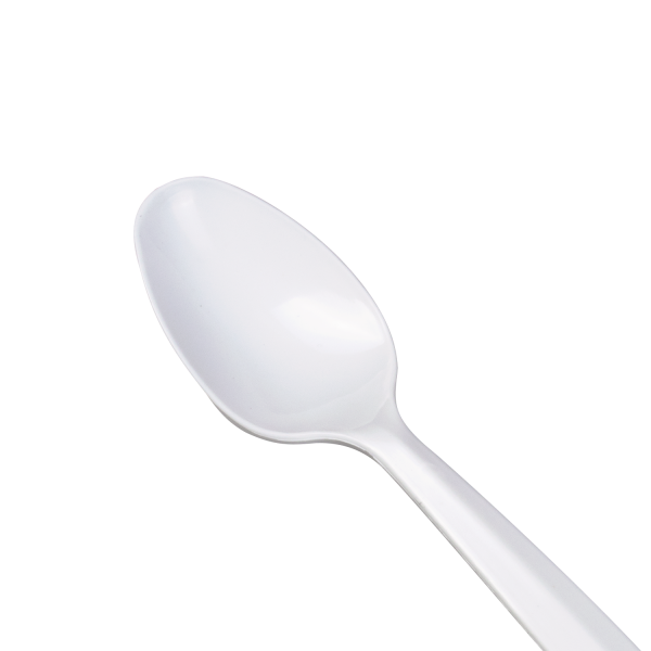 [1,000 ct] PP Plastic Medium-Heavy Weight Tea Spoons Bulk Box, White