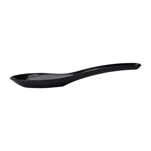 [1,000 ct] Med-Heavy Weight Asian Soup Spoon, Black