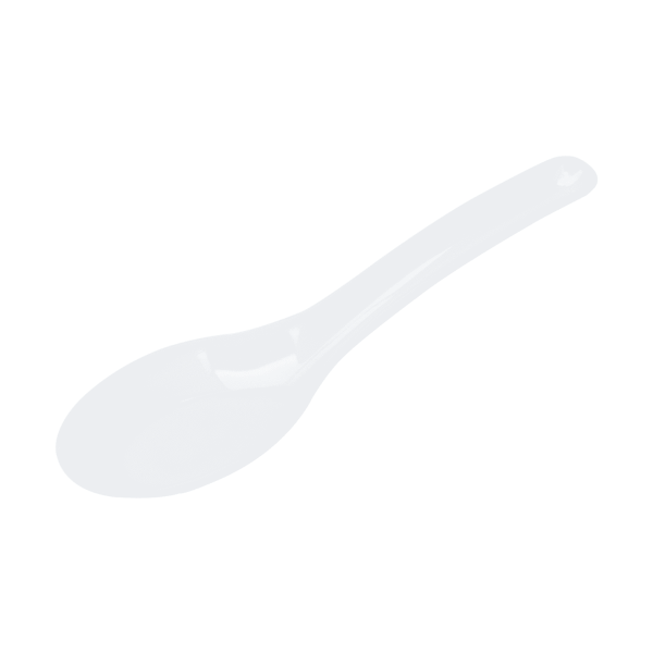 [1,000 ct] Med-Heavy Weight Asian Soup Spoon, White