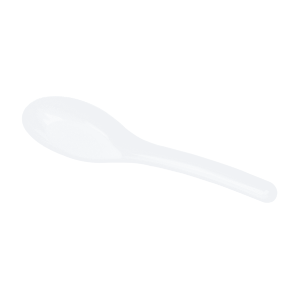 [1,000 ct] Med-Heavy Weight Asian Soup Spoon, White