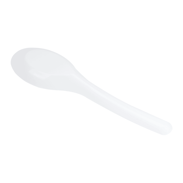 [1,000 ct] Med-Heavy Weight Asian Soup Spoon, White