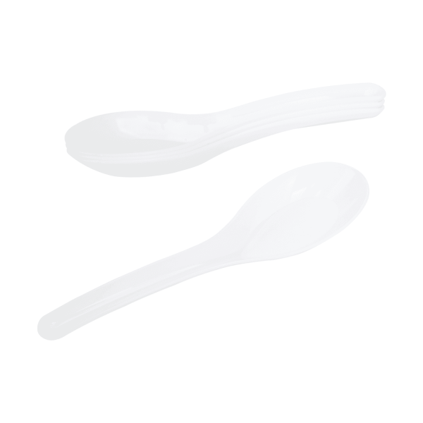[1,000 ct] Med-Heavy Weight Asian Soup Spoon, White