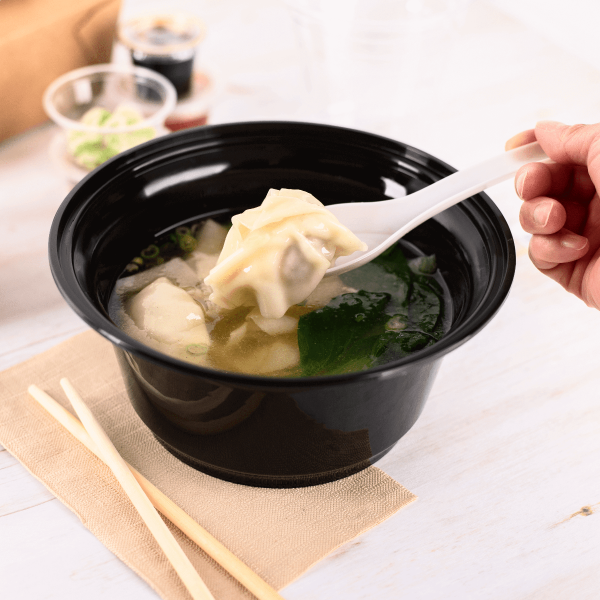 [1,000 ct] Med-Heavy Weight Asian Soup Spoon, White