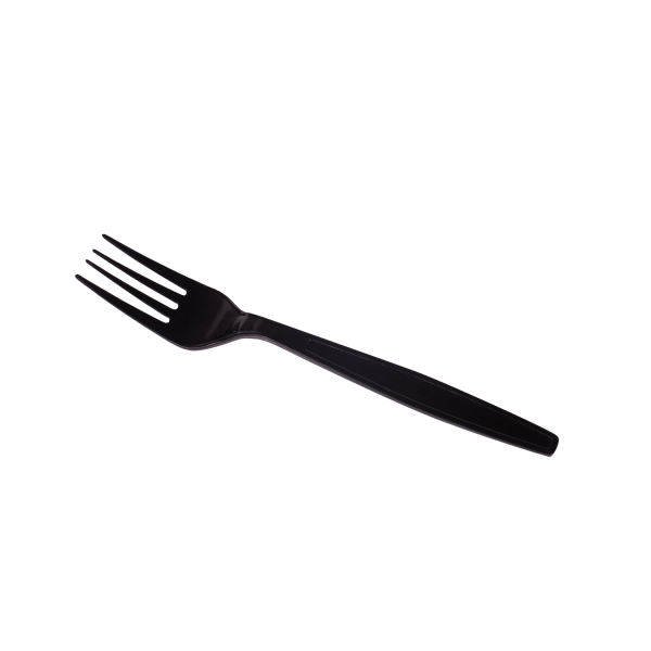 [1,000 ct] PS Plastic Extra Heavy Weight Fork, Black