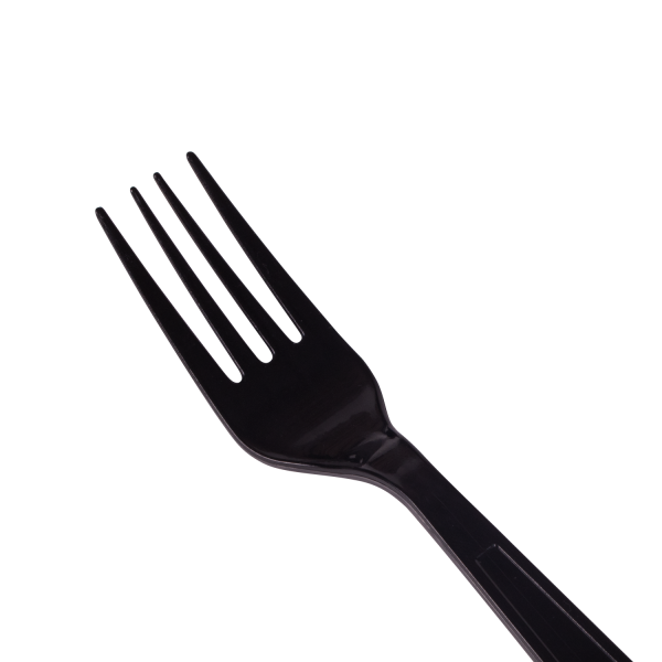 [1,000 ct] PS Plastic Extra Heavy Weight Fork, Black