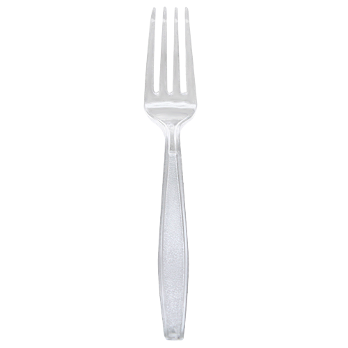 [1,000 ct] PS Plastic Extra Heavy Weight Fork, Clear