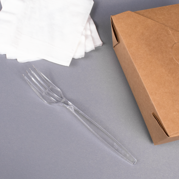 [1,000 ct] PS Plastic Extra Heavy Weight Fork, Clear