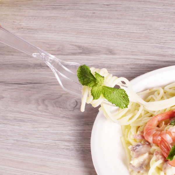 [1,000 ct] PS Plastic Extra Heavy Weight Fork, Clear