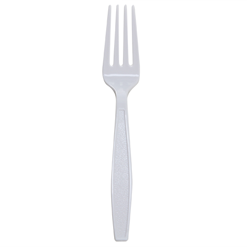 [1,000 ct] PS Plastic Extra Heavy Weight Forks, White
