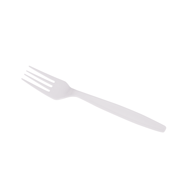 [1,000 ct] PS Plastic Extra Heavy Weight Forks, White